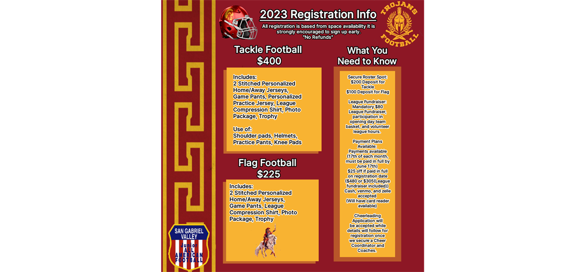 2023 Football and Cheer Registration